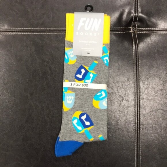 FUN SOCKS Men's Dreidel Socks - Picture 2 of 5